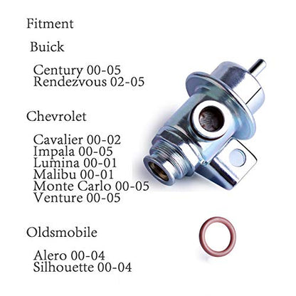 Fuel Injection Pressure Regulator Compatible with GM Chevy GMC buick Oldsmobile Pontiac Isuzu1994-2005,2.2/2.8/3.1/3.4/3.5/4.2/5.717120440 17120665 17091221 17091947 17113032 17113622