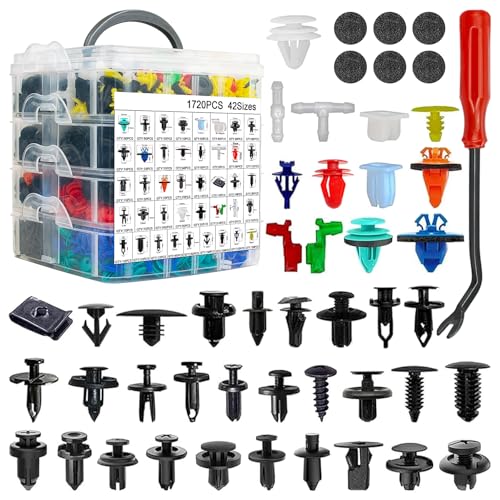 2041 Pcs Bumper Clips Car Retainer Clips & Auto Fasteners Assortment Plastic Push Rivets Fender Clips - 42 Most Popular Sizes Door Trim Panel Clip Set for Toyota GM Ford Honda Chevy - size: 2041 Pcs