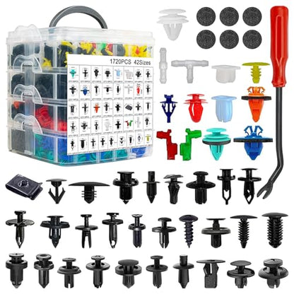 2041 Pcs Bumper Clips Car Retainer Clips & Auto Fasteners Assortment Plastic Push Rivets Fender Clips - 42 Most Popular Sizes Door Trim Panel Clip Set for Toyota GM Ford Honda Chevy - size: 2041 Pcs