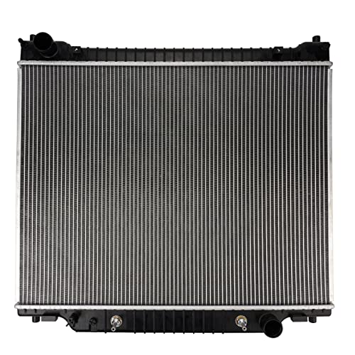 PHILTOP Core Radiator Compatible with E-150, E-250, E-150/E-250/E-350/E-450 Econoline/Club Wagon/Econoline Club Wagon/Super Duty, Econoline Super Duty (w/ 3/8 Transmission Oil Cooler Connections) - size: E-350 Super Duty, E-250, E-350 Econoline