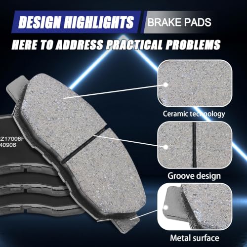 Ceramic Front Brake Pads for Honda Civic,Accord - size: D465