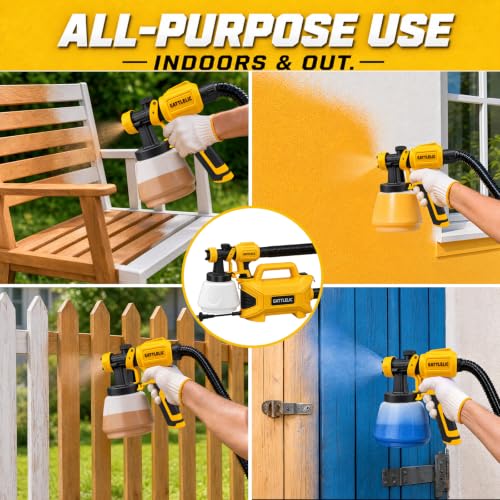 GATTLELIC 650W HVLP Paint Sprayer with Separate Motor - color: Electric-HVLP