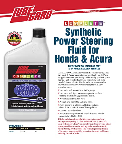 Lubegard 24242 COMPLETE Synthetic PSF for Honda and Acura, , 32 Ounces - size: 1 Quart