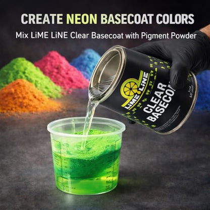 LiME LiNE Bright 90's Neon Basecoat Maker Pigment Powder, Automotive Grade Basecoat (Bright 90s Neon Yellow) - color: Bright 90's Neon Yellow