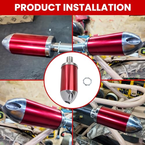 Exhaust Muffler Silencer For Predator 212cc 196cc For Coleman CT200U Red - color: red