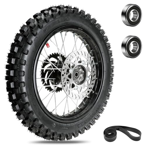 EOPOAYI 14" Wheel Rim 90/100-14 3.00-14 Rear Tire Assembly Compatible with 125cc 150cc Apollo TTR125 SSR KLX125 RM80 TaoTao DB17 Off Road Pit Dirt Bike Parts Brake Rotor 428 Chain 41T Sprocket - size: 14" Wheel with Rim+ Brake Disc + Sprocket