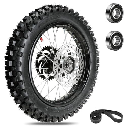 EOPOAYI 14" Wheel Rim 90/100-14 3.00-14 Rear Tire Assembly Compatible with 125cc 150cc Apollo TTR125 SSR KLX125 RM80 TaoTao DB17 Off Road Pit Dirt Bike Parts Brake Rotor 428 Chain 41T Sprocket - size: 14" Wheel with Rim+ Brake Disc + Sprocket