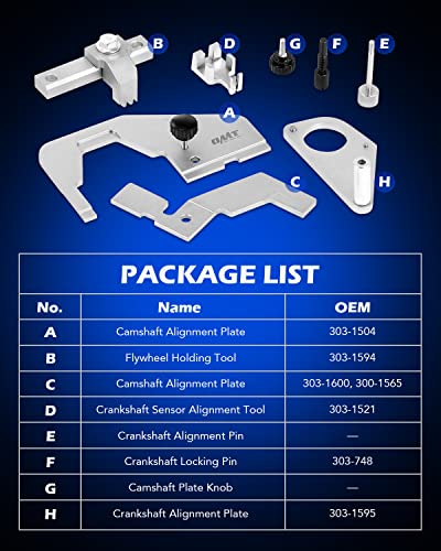 OMT Engine Timing Locking Tool Kit for Ford 2.0 2.3T EcoBoost Mustang Focus - size: EcoBoost 2.0 & 2.3