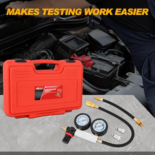 Nilight Cylinder Leak Down Tester Kit, 10/12/14 mm Adapters, Dual Readout - color: 5pcs Leak Down Tester