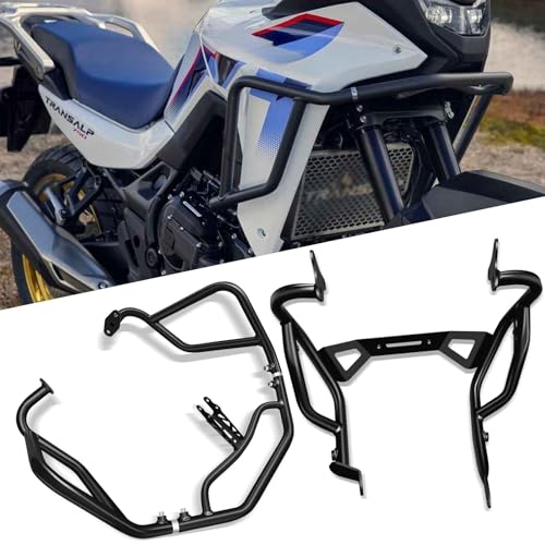 for XL750 TRANSALP XL 750 Transalp 2023 2024 2025 2026 Accessories Motorcycle Crash Bar Engine Cover Frame Bumper Engine Protector Upper and Lower Bumper Set (Black Set)