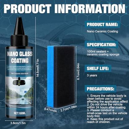 Graphene Ceramic Coating for Cars, Gloss Hydrophobicity Anti Scratch 3.4 Oz