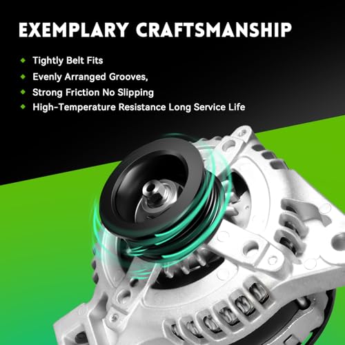 155A New Alternator 3.6L Compatible with Chevy 2008-2017 Equinox, 08-12 Malibu, 13-17 GMC Terrain, 08-09 Pontiac Torrent Saturn Aura, 07-09 Suzuki XL-7, 08-10 Vue 1042102890 11250N - size: 11250N
