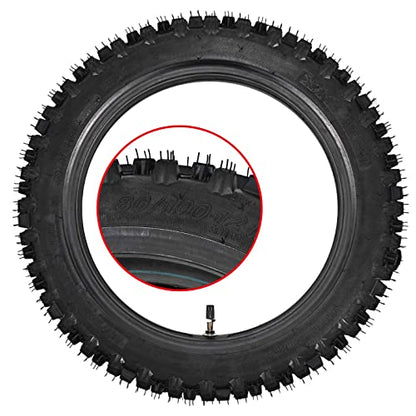 Trkimal 80/100-12 Rear Tire Inner Tube Assembly Tyre for Motocross Off Road Dirt Pit Bike (80/100-12) - size: 80-100-12