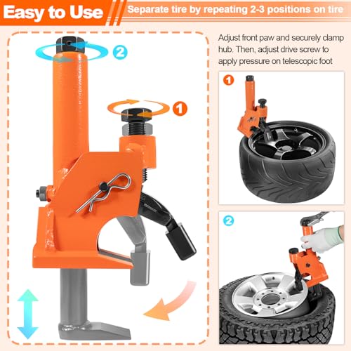 LAIKOU Manual Tire Bead Breaker for 38"-42" Tires Changer Tool w Rubber Pad