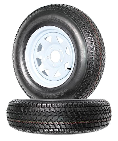 eCustomrim 2-Pack Trailer Tire Rim Assembly ST205/75D14 LRC 5 Lug White