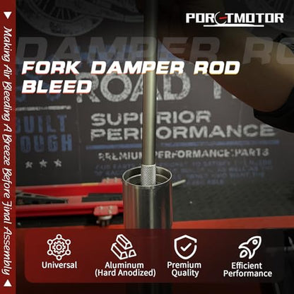 Motorcycle Fork Service Tool Kit, 3PCS Fork Maintenance Tool Set Fork Oil Level Tool, Fork Spring Compressor, and Damper Rod Bleed Tool
