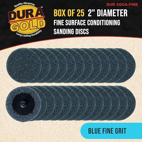 Dura-Gold 2" Diameter Surface Conditioning Discs Blue Fine Sanding Grit - style: Fine