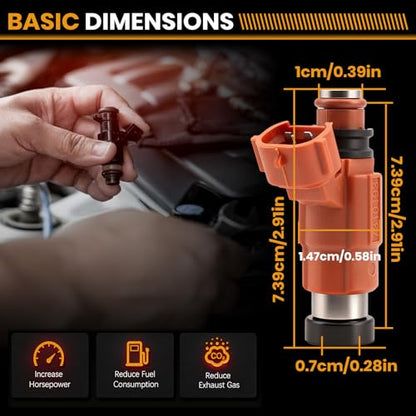 Fuel Injectors INP-771 Compatible with Yamaha Chevy Chrysler Dodge - size: INP-771 4P