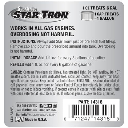 Star TRON Enzyme Fuel Treatment - Gas, Stabilizes Old Gasoline - size: 16 fl oz