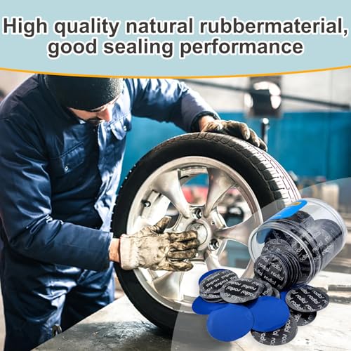 80 Pcs 2.4in Car Tire Patch, Tire Repair Kit Heavy Duty - Bike Tube Patch Tools, Quickly Repair Broken Tyre on All Models
