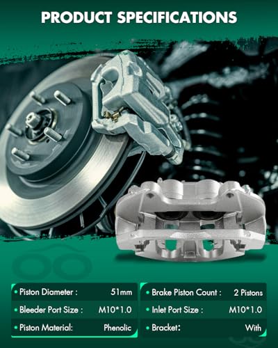 SCITOO Front Left Driver Side Disc Brake Caliper 18B5402A - size: Front Driver[18B5402A]