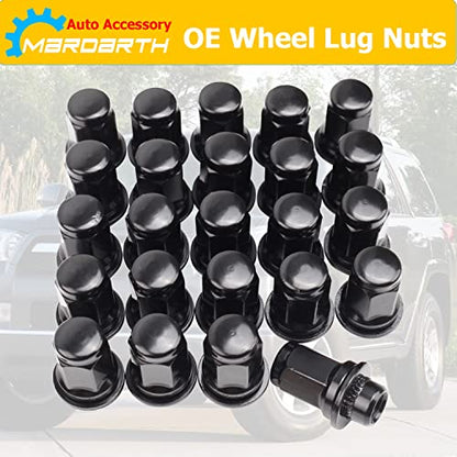 24PCS 12x1.5mm 1.85 Inch Length 13/16 Hex OEM Factory Mag Lug Nut Black - color: Black, size: M12x1.5
