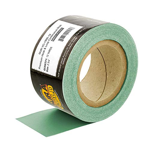 Dura-Gold Premium - 1500 Grit Green Film - Hook & Loop Backing Longboard Continuous Sandpaper Roll, 2-3/4" Wide, 12 Yards Long - For Automotive Detailing, Fine Color Sanding, Long Board Sander Blocks - size: 1500-Grit