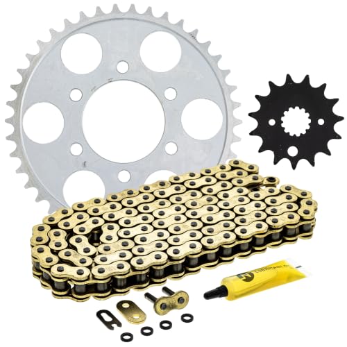 NICHE Drive Sprocket Chain Combo for Suzuki GSX750 Front 15 Rear 42 Tooth 530VM-X X-Ring 112 Links - size: X-Ring Chain