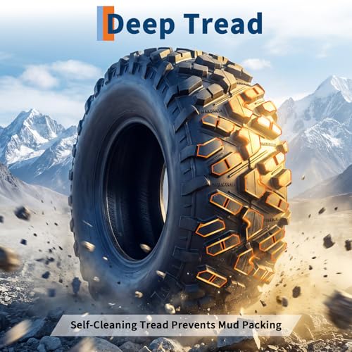 25x8x12 ATV UTV Tires, 25 8 12 All-Terrain Tires,A102, 25x8-12 UTV ATV Tire for Off-Road, Mud, Dirt, Sand, Street Trail, 6PR Tubeless,2 Pack - size: 25X8-12, style: Pattern D