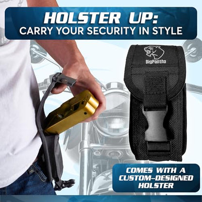 Motorcycle Grip Lock - Heavy Duty Brake/Handlebar/Throttle Security for Bikes, Scooters, Mopeds, or ATVs in Under 5 Seconds! - Anti-Theft W/Free Holster (Gold)