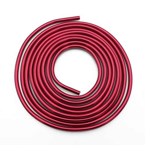 AC PERFORMANCE 5/16" Aluminum Fuel Line Hard Tube, 16 Feet Coil, Red - color: Red, size: 5/16" OD - 16FT