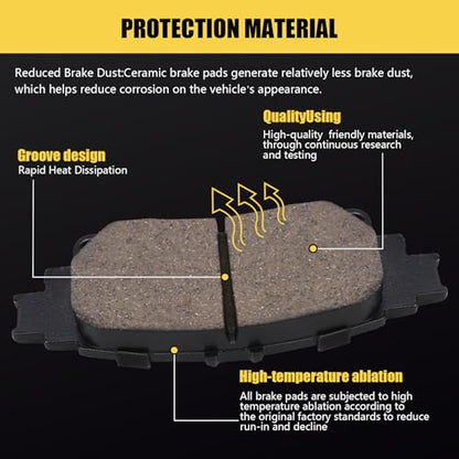 Ceramic Rear Brake Pads for Honda CR-V,Element,Odyssey - size: D536