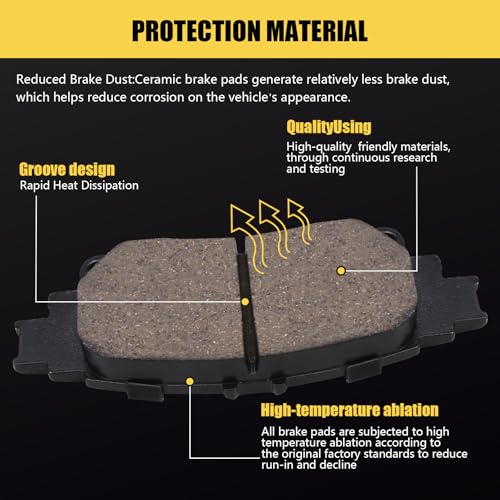 Ceramic Rear Brake Pads for Honda CR-V,Element,Odyssey - size: D536