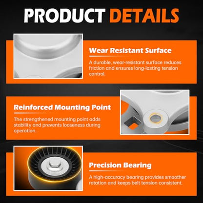 GAHA 38485 Belt Tensioner Pulley Assembly, for Ford 2011-2019 Explorer - size: BT4E6B209CC