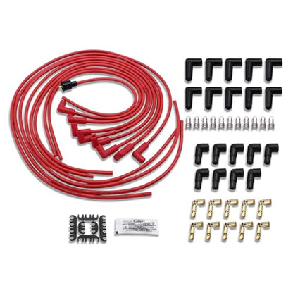 8.5mm Spark Plug Wires Set Red with 90 Degree Boots - color: Red, style: 90 Degree Boots
