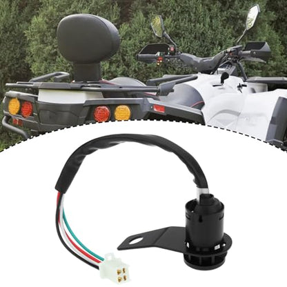 Motorcycle Ignition Switch Key Lock Compatible with 50-150cc Off-Road Motorcycles ATVs and Quads with 8.3cm Bracket