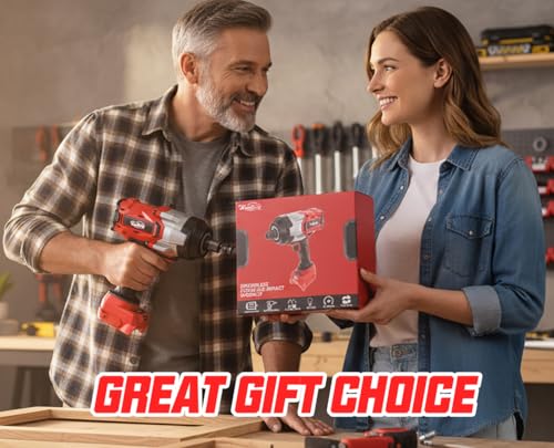 Cordless Impact Wrench 3/4" Compatible with Milwaukee 18V Battery, 1850Ft-lbs(2500N.m) High Torque Impact Gun Heavy Duty, Brushless Electric Power Impact Driver with 4 Speed Modes & LED Work Light - size: 3/4" 2500NM Compatible with Milwaukee