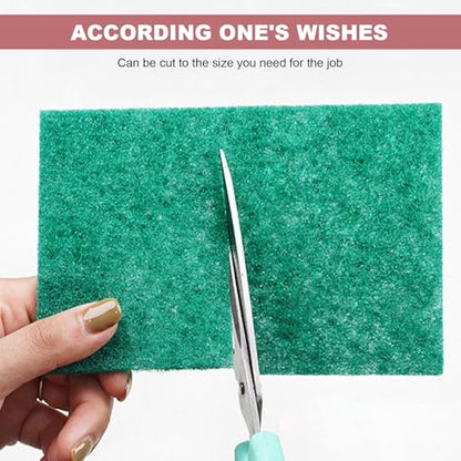 6PCS Scuff Pads, 8" x 5" Very Fine Grade General Purpose Hand Pads, Non-Woven Scouring Pad Abrasive Scrubber for Sanding Scuffing Automotive Body Surface Preparation (Green+Red) - color: Green+Red