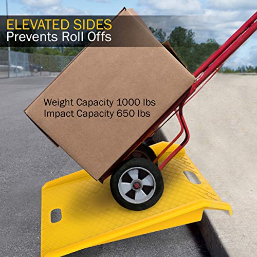 Stalwart Heavy Duty Curb Ramp, Yellow - size: Regular
