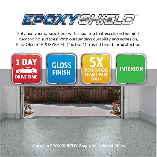 Rust-Oleum EpoxyShield Garage Floor Coating, Gloss Tan, 1 Car Kit - color: Tan, size: 1 Count (Pack of 1)
