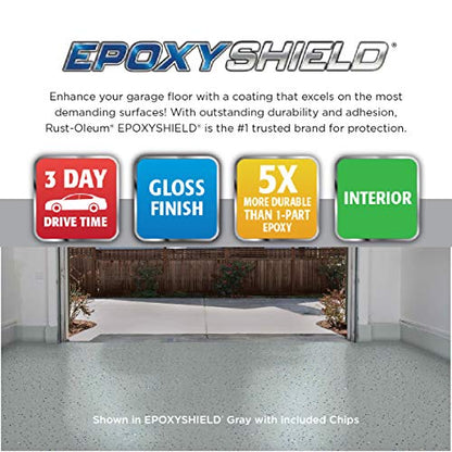 Rust-Oleum EpoxyShield Garage Floor Coating, Gloss Tan, 1 Car Kit - color: Tan, size: 1 Count (Pack of 1)