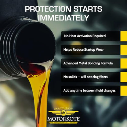 Motorkote MK-HL32-06 Heavy Duty Hyper Lubricant Engine Treatment, 32-Ounce, Single, Black - size: 32 Fluid Ounces, style: 1-Pack