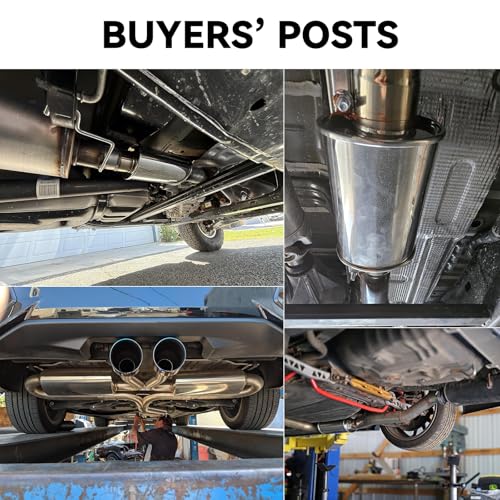Resonator, 3'' Inlet & Outlet Ultra Quiet Resonator, 304 Stainless Steel Performance Exhaust Muffler
