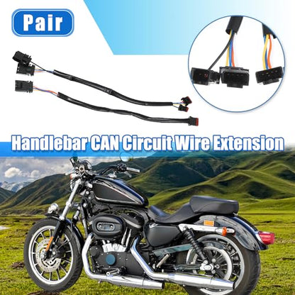 X AUTOHAUX 10" Handlebar CAN Bus Circuit Wire Harness for Harley Davidson - size: 10in