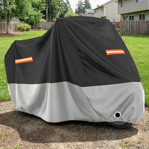 Favoto Motorcycle Cover Waterproof Outdoor All Weather Protection - size: 104"