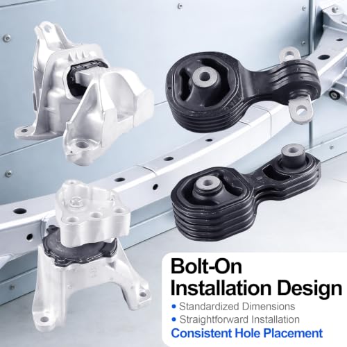 4PCS Engine Motor Mount Set Compatible with Accord 2018-2022 2.0L L4 - size: 2018-2022 Honda Accord 2.0L