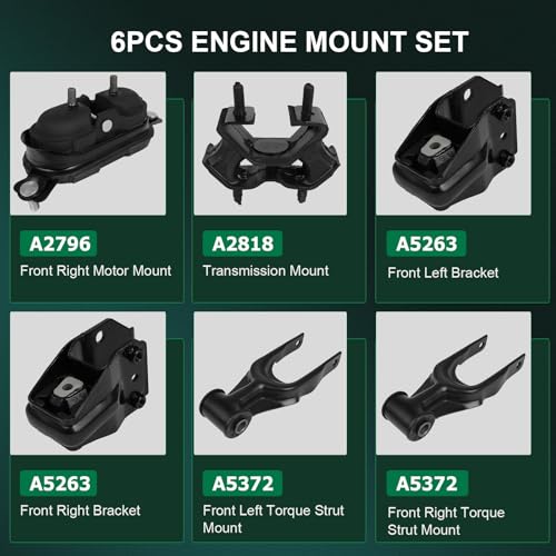 SCITOO Engine Mount Trans Mounts Set for Chevrolet for Impala 2006-2011