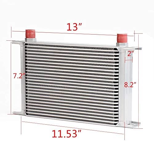 G-PLUS Engine Transmisson Oil Cooler Kit + Oil Cooler Sandwich Plate Replacement 25 Row Aluminum Fit for BILLET LS1 LS2 LS3 LSX VE HSV - color: Silver, size: LS1 LS2 LS3