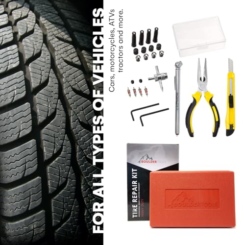 Boulder Tools Tire Plug Kit - Professional Tire Repair Kit - style: Tire Repair Kit