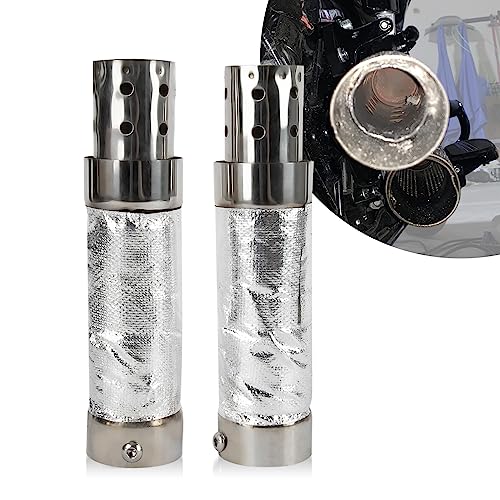 PSLER 2-Inch Motorcycle Exhaust Baffle Noise Eliminator for Shortshots Pair